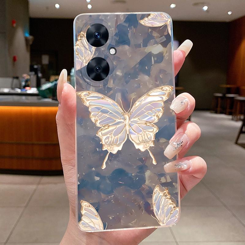 For Huawei Nova 11 SE 11SE Phone Case Huawei Nova 12 SE BNE-LX1 Case Luxury Fashion Butterfly Flowers Clear Soft Silicone Cover