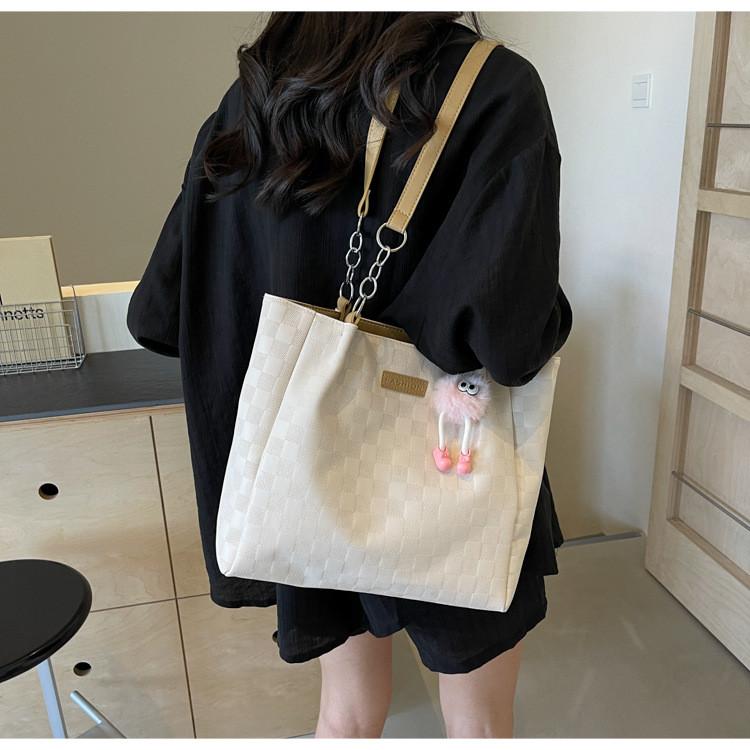 Fashionable 2024 Summer Single Shoulder Tote Bag Vintage Simple Style For Women