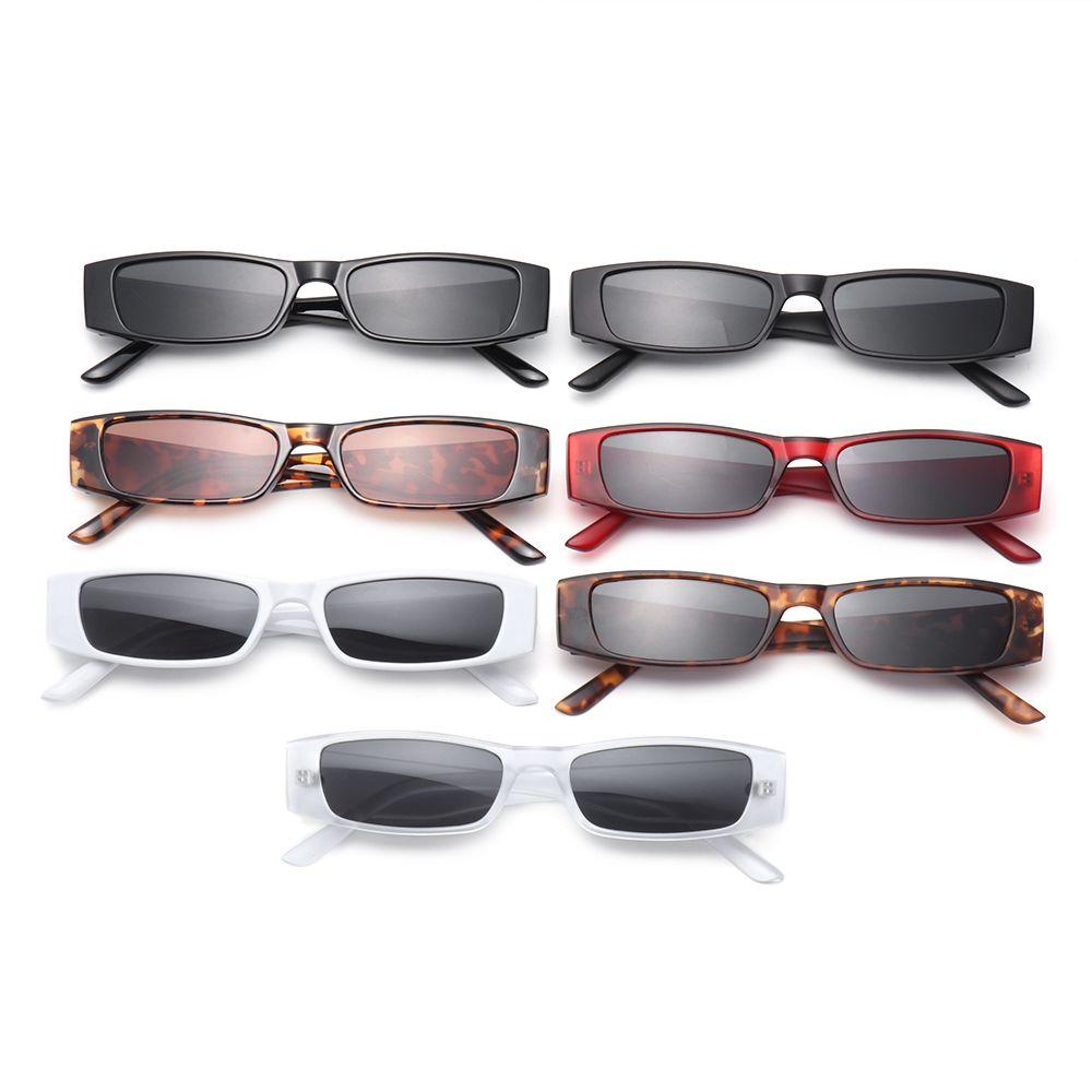 Vintage Trendige Brillen Retro Sonnenbrillen Kleine Rechteckige Sonnenbrillen Kleiner Rahmen Schmale Sonnenbrillen
