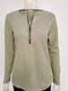 Large Size Women's Long-Sleeve V-Neck Waffle Knit Tops - Autumn/Winter 2024 Collection