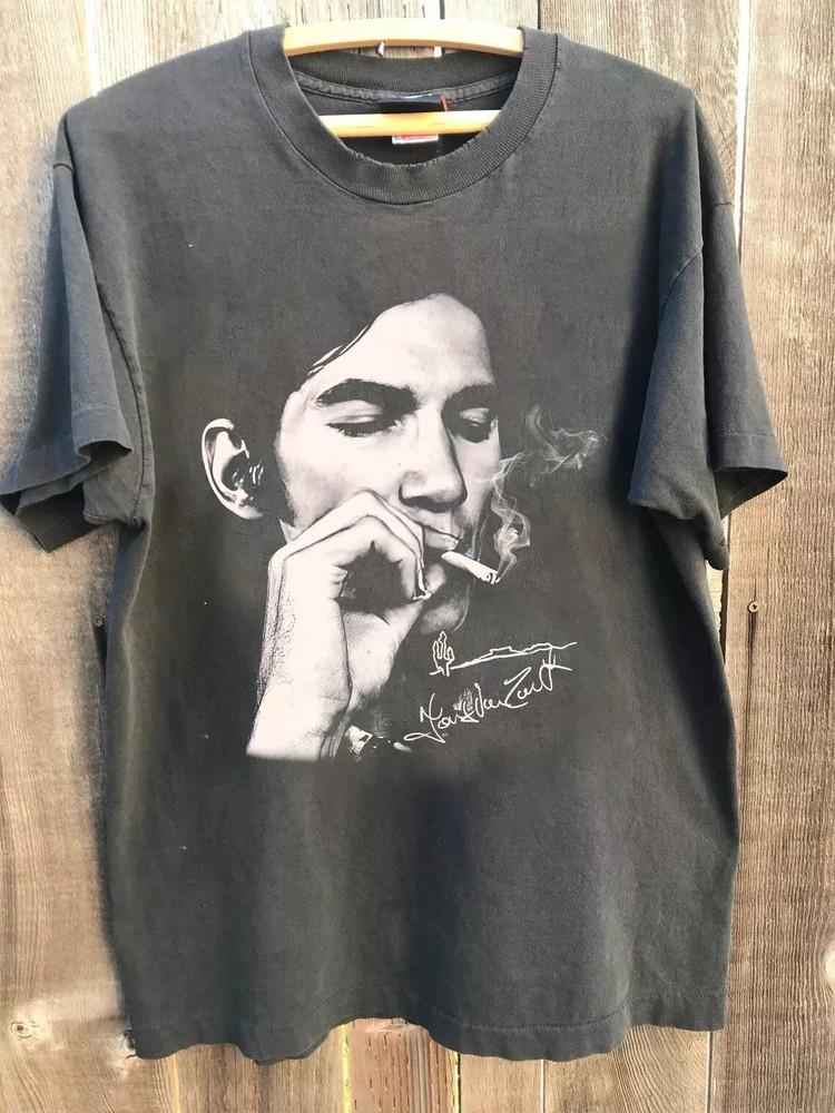Townes Van Zandt Smoking Signature Charcoal Full Size S-5XL SS464 Unisex T-Shirt