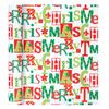 Weihnachtsgeschenkpapierrolle 17 Zoll Frohe Weihnachten Weihnachtsmann Geschenkpapier Reversibel Winter