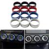 3Pcs Car AC Climate Control Knob Ring Covers For Subaru Forester XV Crosstrek WRX STi