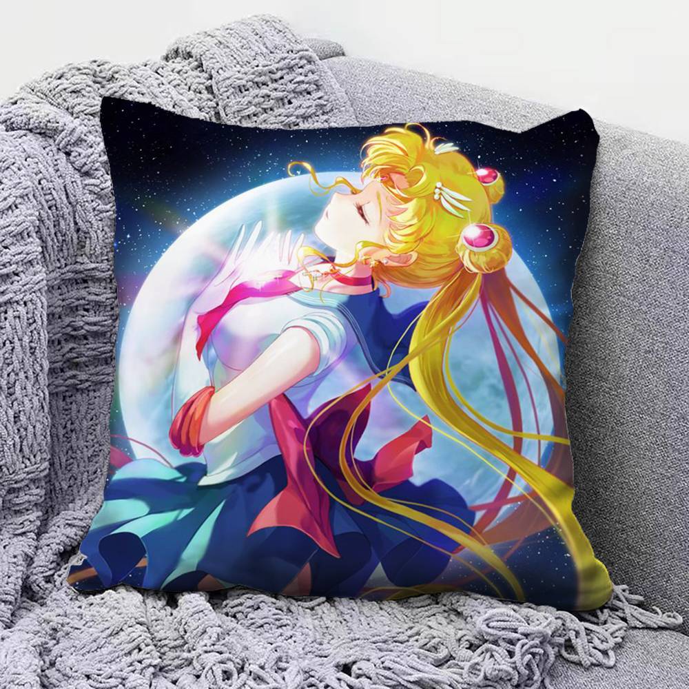 Sailor Moon Anime Girl Cute Pillow Covers Home Sofa Cushion Covers and Aecorative Custom