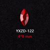 1440 Glass Flat-Bottomed Diamonds, Big Red Special-Shaped Nail Art Diamonds, Diy Wearing Nail Accessories, Materials, Special-Shaped Diamonds