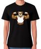 English Bulldog Strong Muscle T-Shirt Funny Gym Dog Graphic Bodybuilding Tee