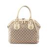 Used Scarlet GG Canvas 2WAY Handbag 282299 PVC Coated Canvas Leather Beige Beige Used Women