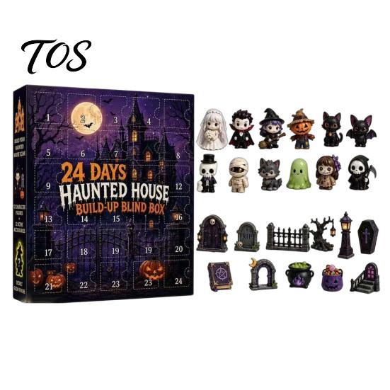 Halloween Party Favors for Children Advent Calendar 2026, 24 Days Countdown with Collectible Mini Figures, Spooky Doll Figurines Kids, Acrylic