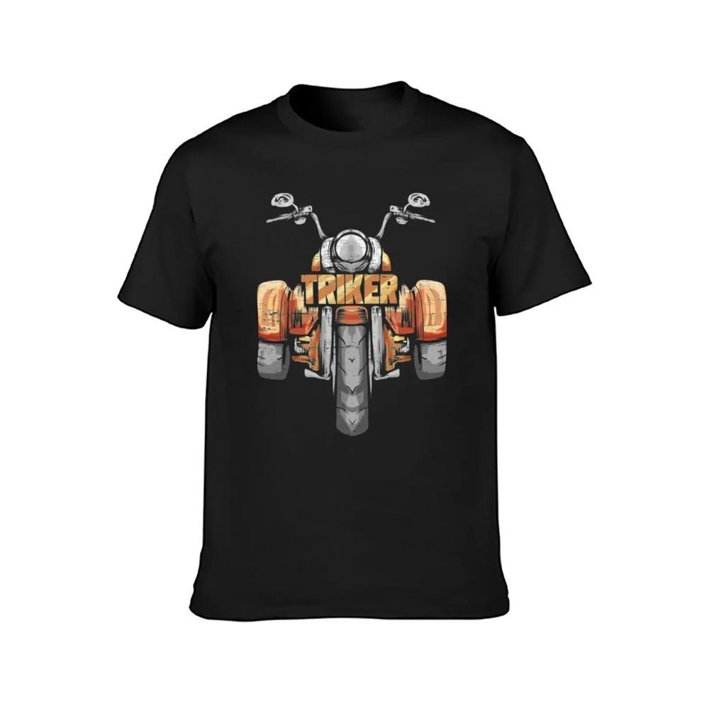Triker Motortrike Motorsykkel Trike Trehjuling Biker Gave T-skjorte kawaii klær estetiske klær herre grafiske t-skjorter anime