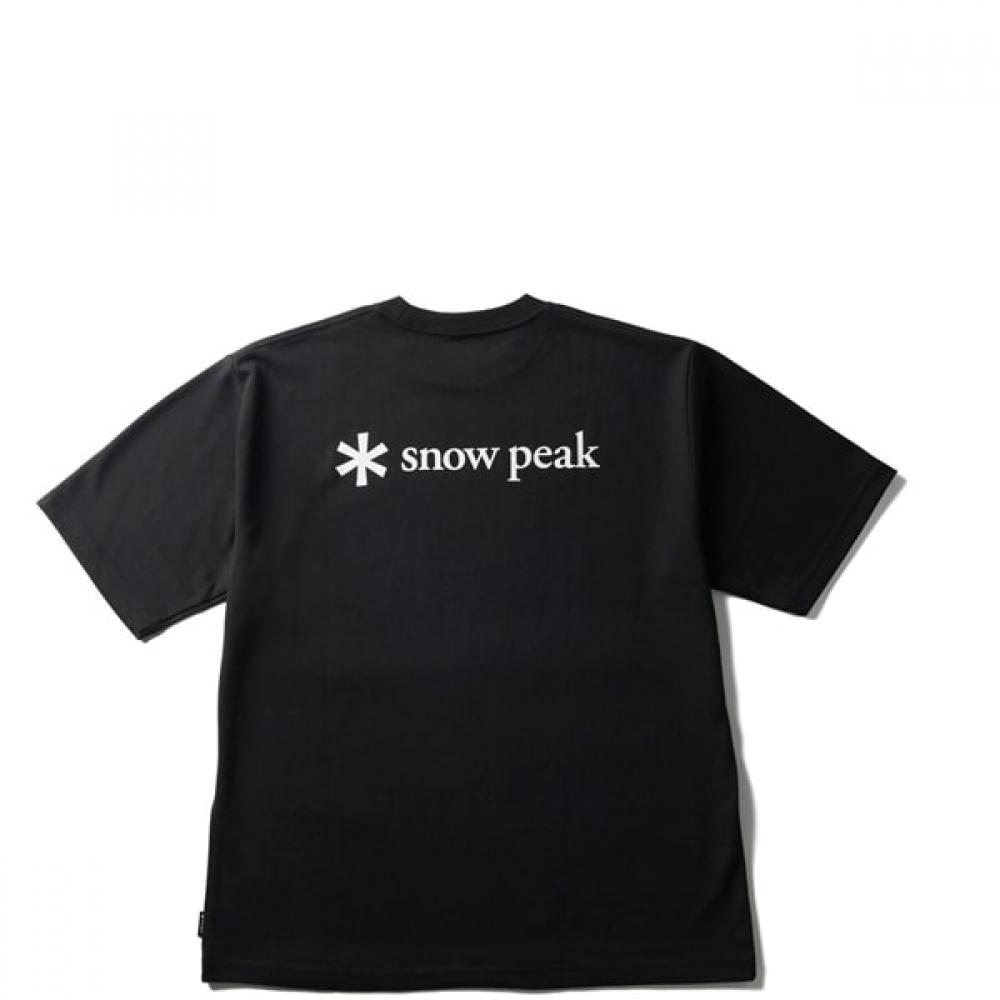 Snow Peak New STandard Back PrinTed Logo T ShirT MenS cuT Sewn Black S nSd TS 25au004