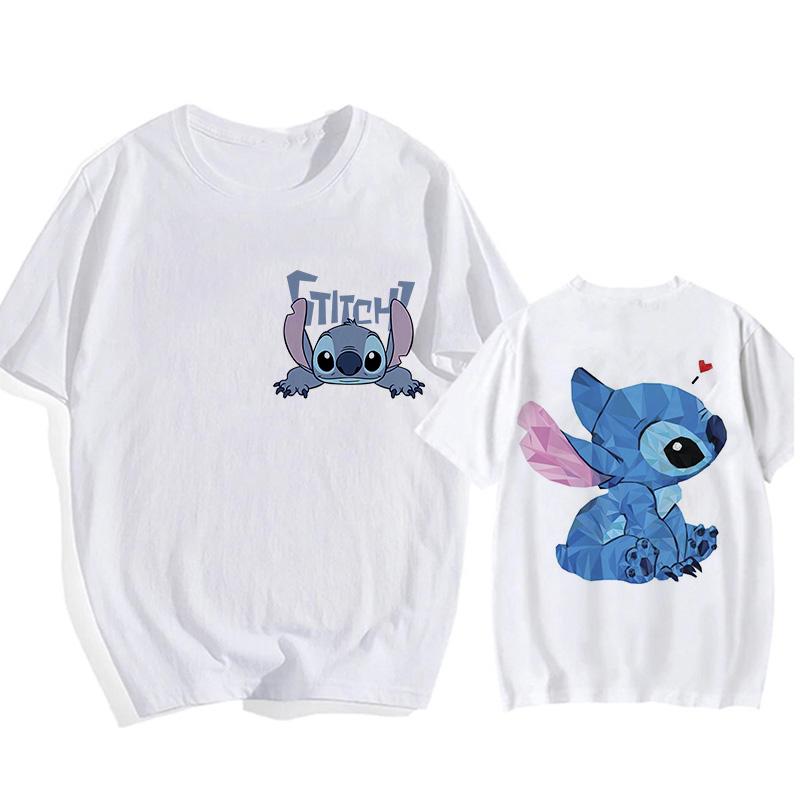 Hip Hop Shirt EU Size Unisex Disney Lilo Stitch Cartoon T Shirt Stitch Cute Unisexga Tshirt Yk Graphic Tshirt Top Tees Clothes