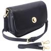 Sac à Bandoulière Sac à Main 2 voies Bonnes Choses Long Sac en Cuir Véritable Sac Léger en Cuir Cadeau [VEROMAN] Pour Femmes (Noir)