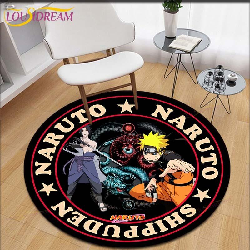 Cartoon Naruto Round Carpet for Living Room Rugs Girls Cosmetics Area Rug Doormat Bedroom Carpet Mat for Children Girls