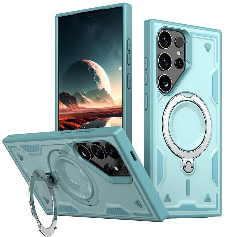 Suitable for Samsung S25 Ultra Tianhuan Magnetic Phone Case A56 Rotary Bracket Wireless Charging Phone Case