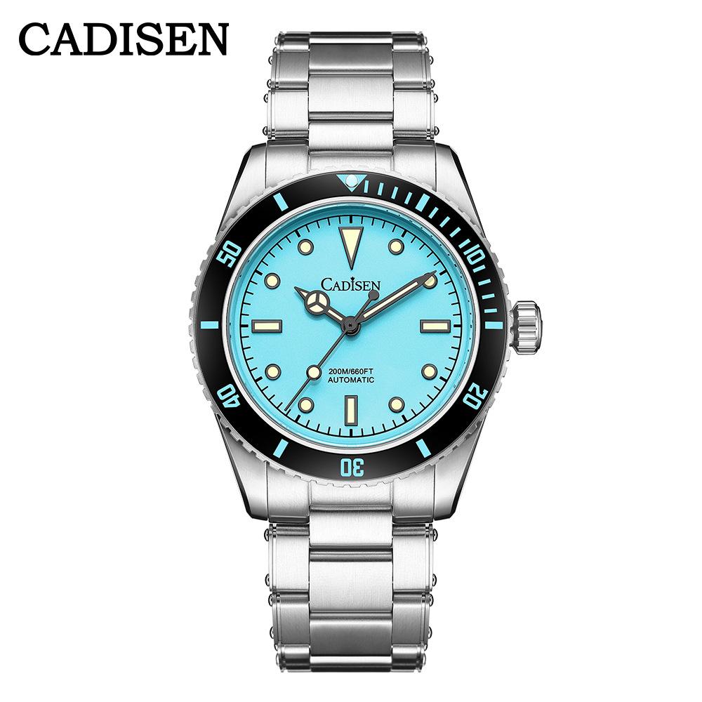 Cadisen 8206 Neue Top-Marke, Luxus-Herrenuhr mit Box, 200 m wasserdicht, automatische Herren-Mechanische Uhren