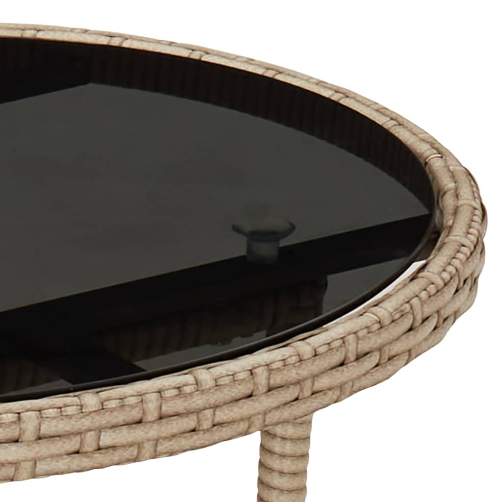 Vidaxl 3-Cz. Juego de Muebles de Jardín con Cojines, Beige, Ratán Sintético