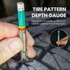 0-25mm Professional Car Tire Tread Depth Gauge Stainless Steel Color Coded Tire Thread