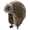 Retro Pilot Hat Men's and Women's Winter Velvet PU Leather Warm Northeast Outdoor Cycling Cold Ear Protection Lei Feng Hat Tide