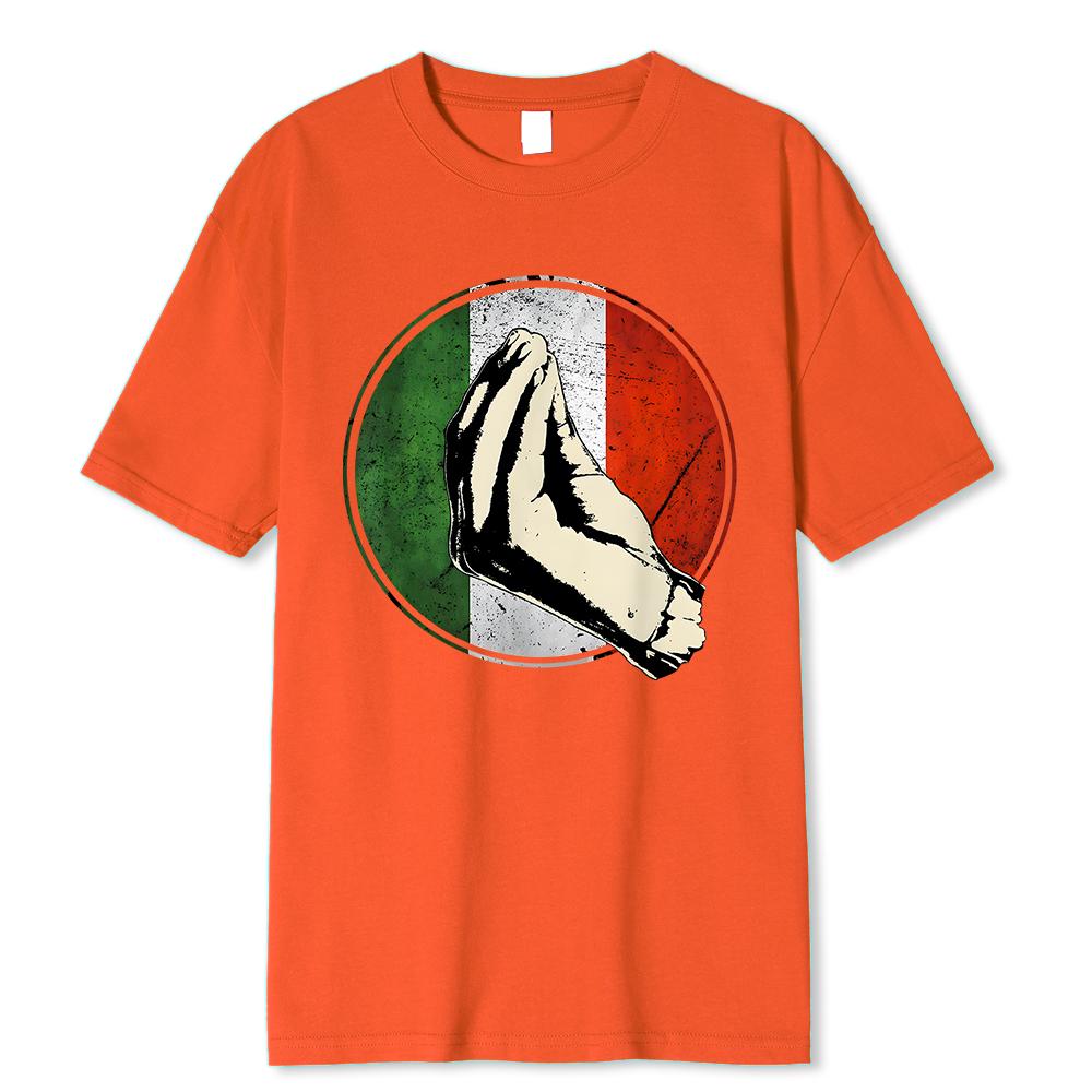 Italian Gift Shirt Funny Italy T-Shirt T Shirt Fitted Casual Cotton Men Summer Breathable Oversize Short Sleeves