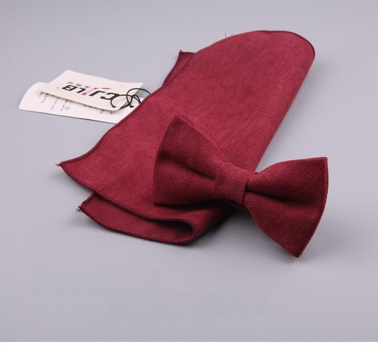 Cotton Bow Tie Set For Men Women Elegant Formal Accessories Gift For Adults