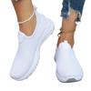 Mode Printemps Automne Maille Mode Respirant Grande Taille Plateforme Décontracté Semelle Souple Léger Enfiler Compensées Chaussures Plates Baskets Femmes