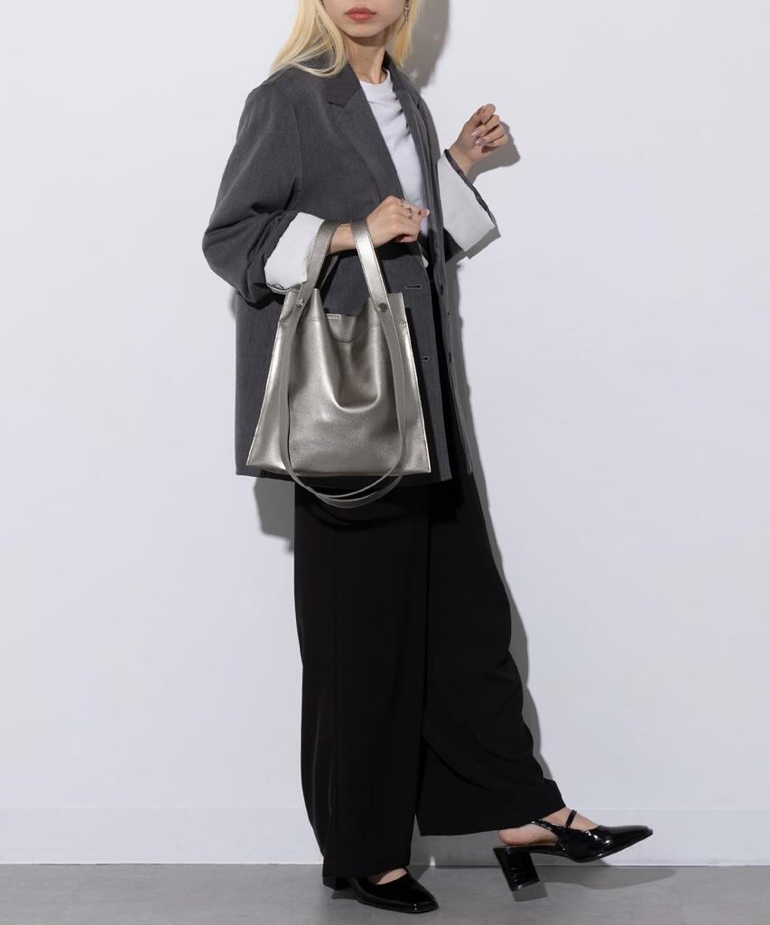 [SETUP7] [BEAURE] Cow Leather Tote Bag with 2 Handle Designs and Thin Gusset, B-22197 (Mini Size Special Order) 225500209 MULTIFREE