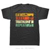 Men's Clothing Novelty Triathlon Swimmer Bike Running Oversized T-shirt Streetwear Fitness T Shirt Summer Style Cotton Tshirt