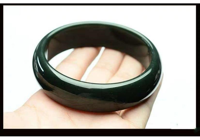 Hetian Black-Green Jade Bracelet for Women - Tower Green Jade, Ideal Birthday Gift for Best Friend
