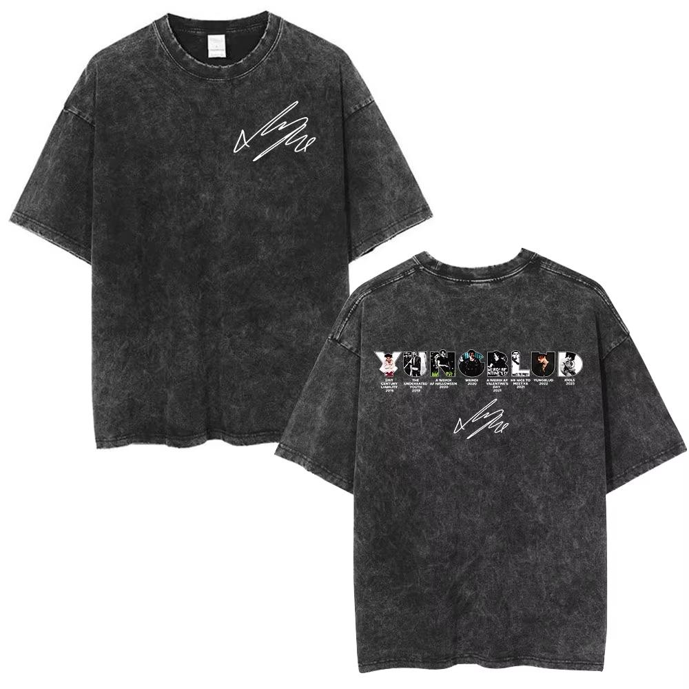 T-shirt Merch Vintage Lavé Singer Yungblud IDOLS Album Hommes Femmes Vêtements Mode Manches Courtes Coton Décontracté Surdimensionné