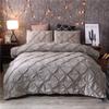 Chic And Durable Pinch Pleat Pintuck Duvet Cover Pillow Sham Set For All Seasons