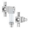 Aluminiowy Cynkowy Stop Cynku Dyfuzor CO2 do Akwarium Srebrny Licznik Atomizer z Bąbelkami Dla Roślin Wodnych