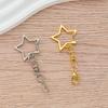 10 Pcs Star-Shaped Spring Snap Keychain Clip: With Chain Hanging Buckle, Open Jump Ring & Metal Swivel Clasp. For Jewelry Making