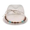 Big Brim Gold Acrylic Chain Felt Hat Solid Color Cashmere Jazz Hat French Top Hat