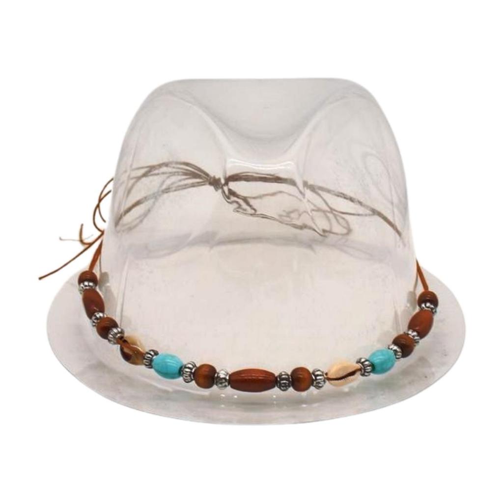 Big Brim Gold Acrylic Chain Felt Hat Solid Color Cashmere Jazz Hat French Top Hat