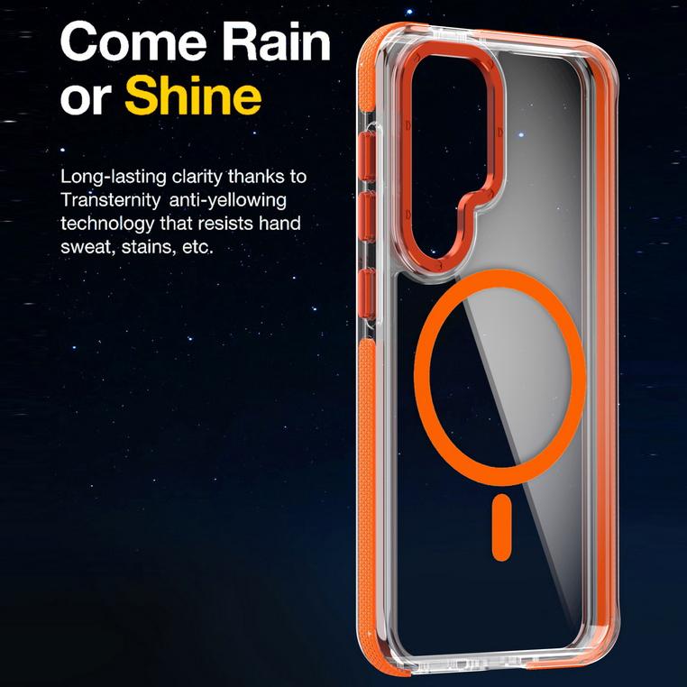 Clear Magnetic Wireless Charge Cover For Samsung Galaxy S25 Ultra S24 Plus S23 Hard PC Shockproof Slim Acrylic Phone Case