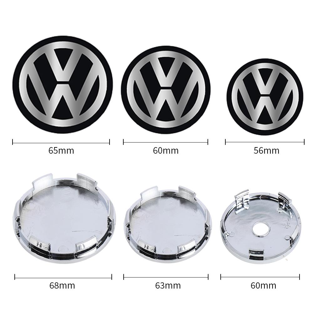 4Pcs 60MM/63MM/68MM Car Wheel Center Hub Caps Covers Badge For Volkswagen VW R Polo Passat Rline Golf 4 5 6 7 Tiguan Jetta GTI
