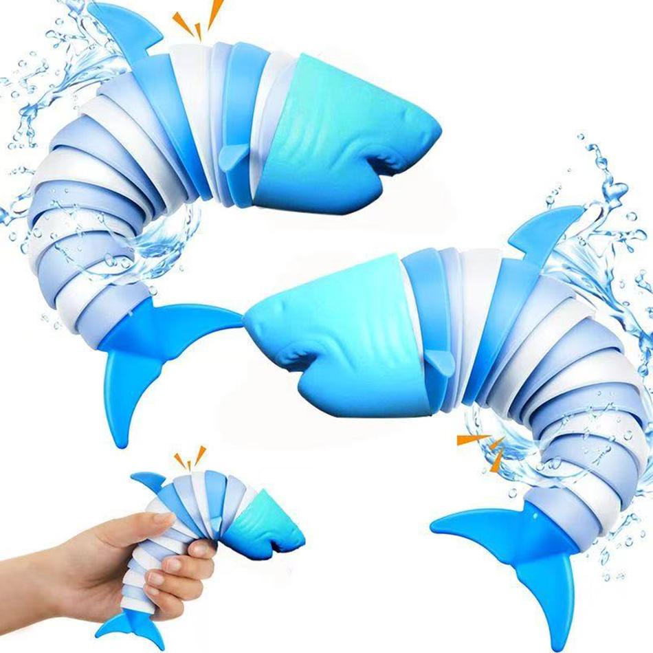 Stress Reliever Fidget Toy Kids Adults Funny Buckle Slug Dolphin Shark Anxiety Anti Stress Squishy Toy Colorful Slug lobster Toy