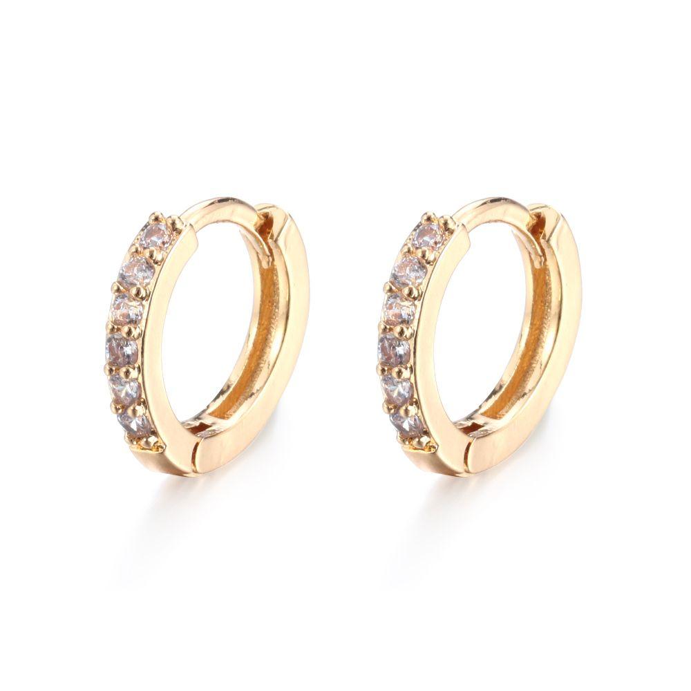 Tragus Huggie Hoop Earring Zircon Ear Stud Cubic Zirconia CZ Ear Piercing Colorful CZ Earrings