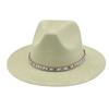 Amazon Cross-Border Wholesale Retro Ethnic Fashion Hat Solid Color And Western Cowboy Hat Felt Hat Woolen Top Hat