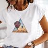 (Asian Size)Women Print Lady Female Hot Balloon Trend Cute 90s Tee Top Fashion T Shirt Clothing Casual Short Sleeve Graphic T-shirt