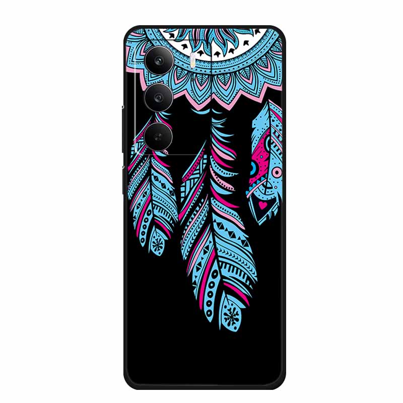 Black Silicone Case For Realme C71 Case C 71 Coque Cartoon Cat Soft Back Cover For Realme C71 Phone Cases RealmeC71 Funda Shell