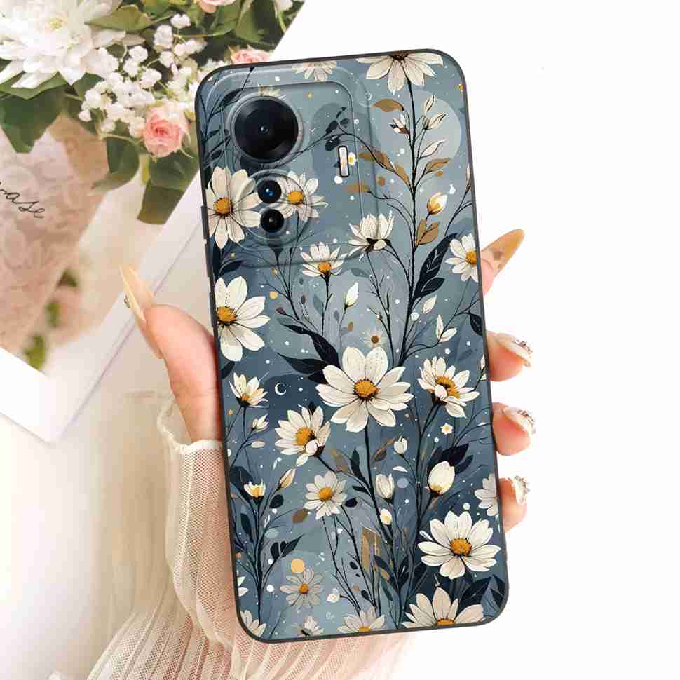 For vivo S15e 5G V2190A Case Colorful Painted Flowers Silicone Cover For Vivo S15e VIVO S15E 5G 6.44" Full Protection Bumper