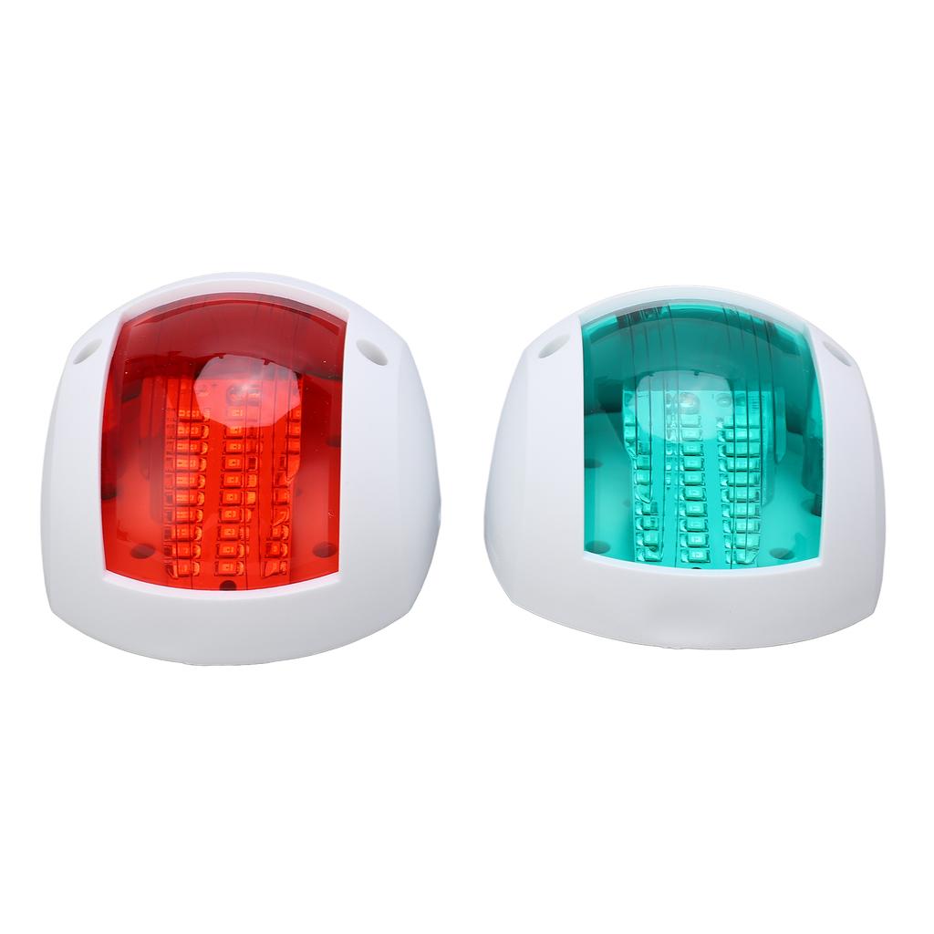 2 Pièces Feu de Signalisation LED de Navigation Rouge Vert pour Bateau Marin Yacht pour Voile DC 12V‑24V 3W Blanc
