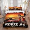 Set Biancheria da Letto 3 Pezzi Route 66: Perfetto per la camera da letto o la camera degli ospiti. Morbido e Confortevole Senza Anima Inclusa yy251009155