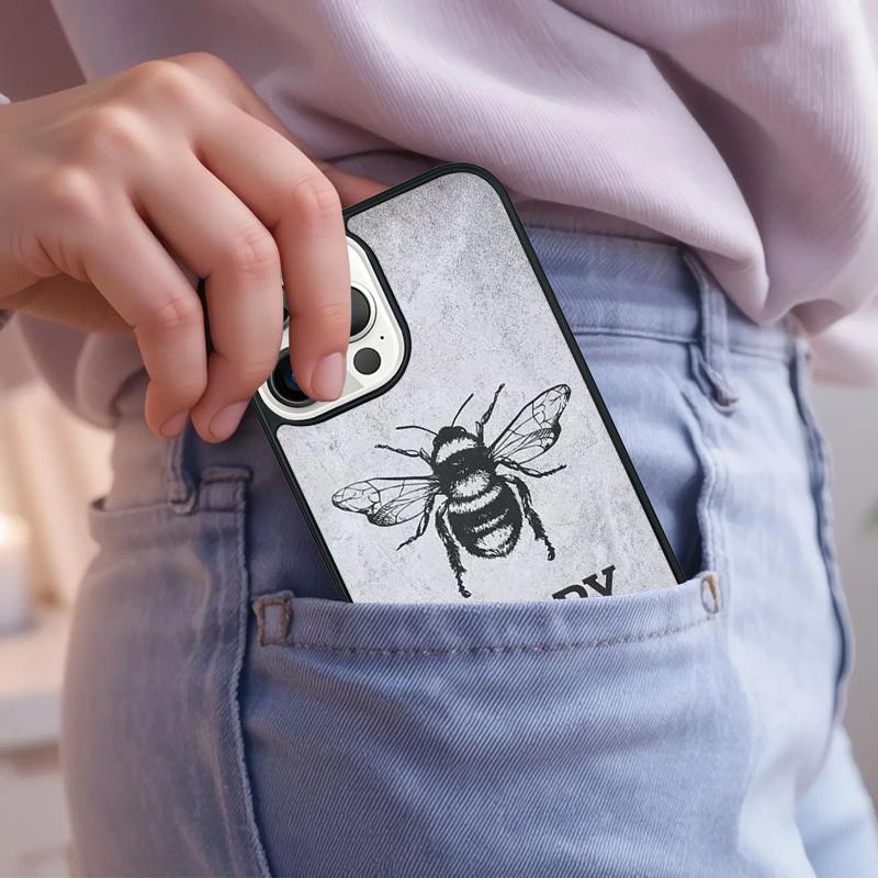 Bee-Happy Phone Case For IPhone 18 17 Air 15 16e 14 13 Pro Max Coque 12 11 Pro Max PLUS cover