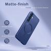 Coque pour Samsung Galaxy A37 5G, Silicone avec Magnétique - Bleu Marine - 2 Verres Trempés