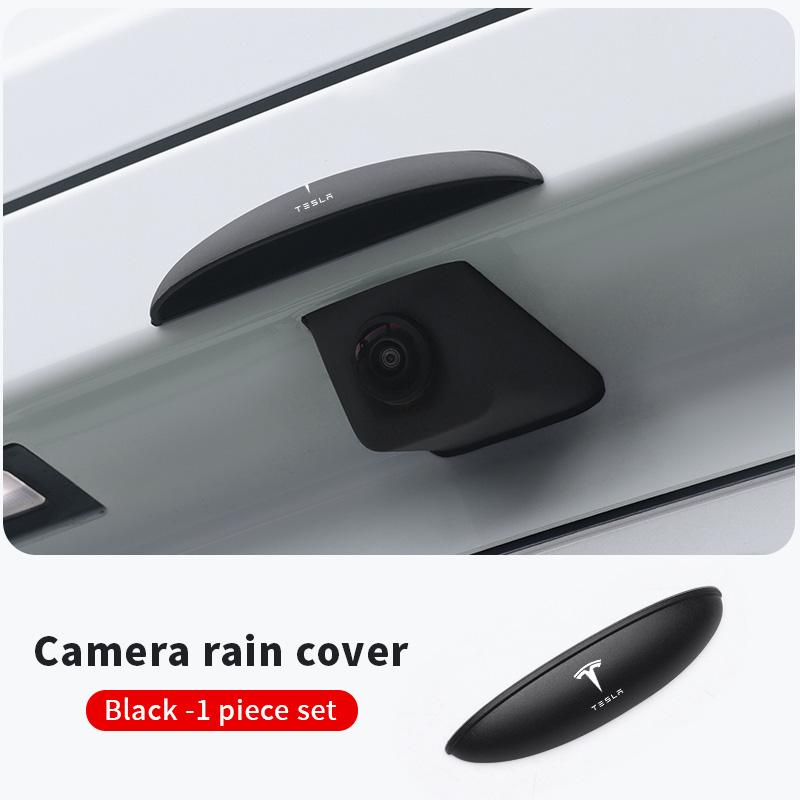 BFNWZ1 Fashion Car Rearview Camera Rain Cover Silicone Weatherproof Protector For Tesla Model 3 Model S Model X Model Y Roadster SpaceX