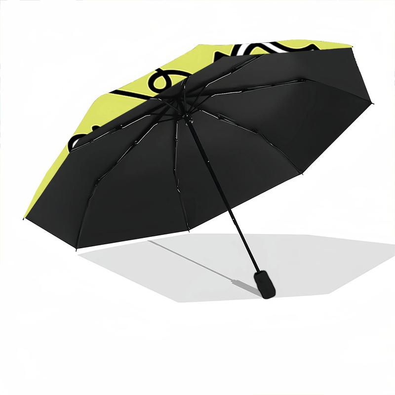 1pc Keroppi Frog Kite Automatic Opening/Closing Umbrella - Portable Three-Fold Design with 8-Bone Iron Frame, Outdoor, Gift for Fans, Travelers, Daily
