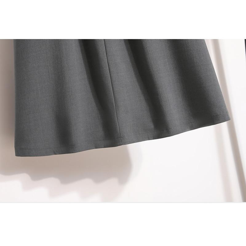 DIMANAF 2025 Women Summer Plus Size High Waist Skirts Vintage Elastic Pleated Elegant Long Skirts 5XL