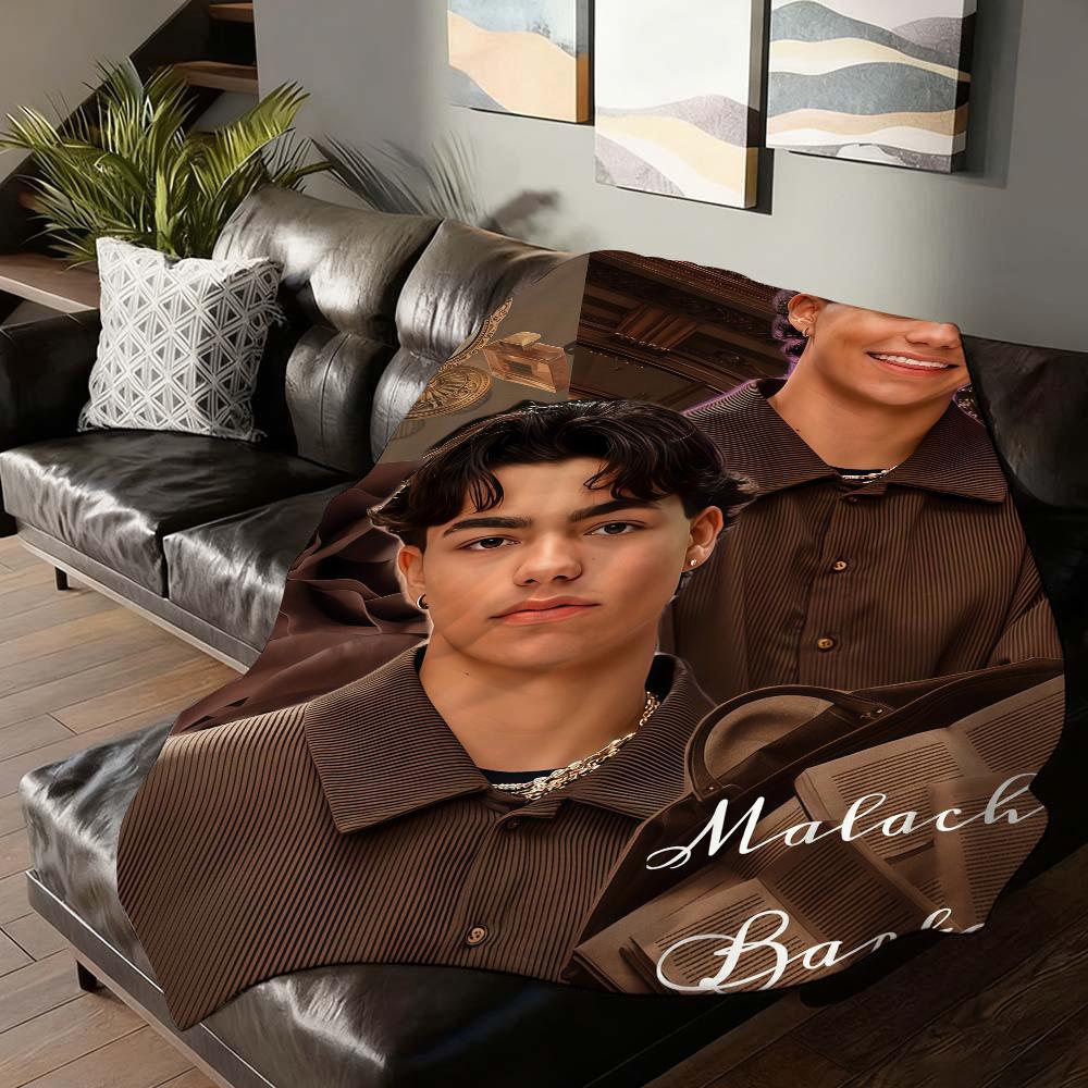 American Actor Malachi Barton Blanket For Sofa Office Bed Plane Travel Sleep Read Relax Camping Soft And Warm